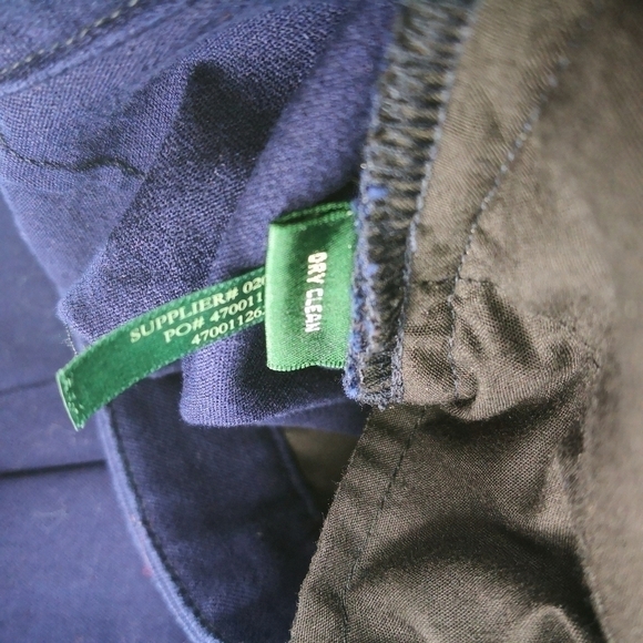 Lauren Ralph Lauren 4 Adelle Navy Blue Stetch Formal Dress Pants Green Tag - Picture 6 of 8